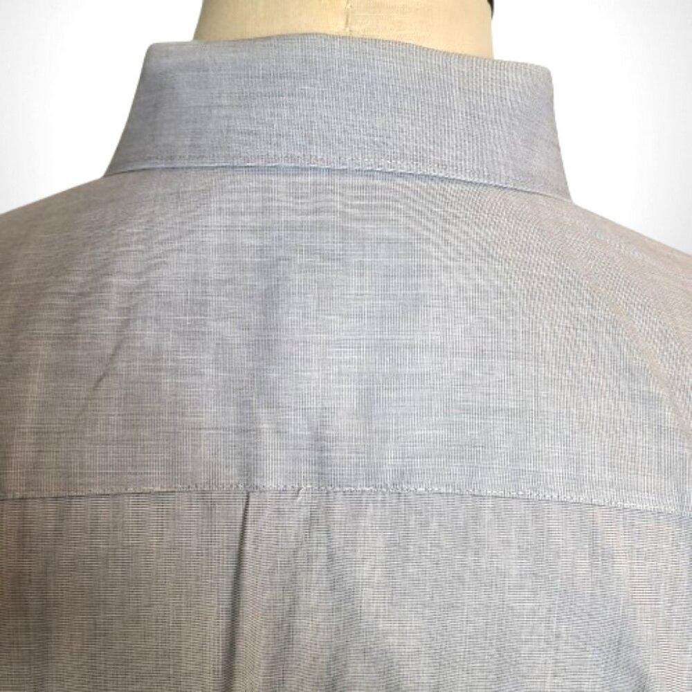 Gianfranco Ferré Studio Light Grey Micro-Check Dress Shirt | Size 17 - Picture 6 of 9